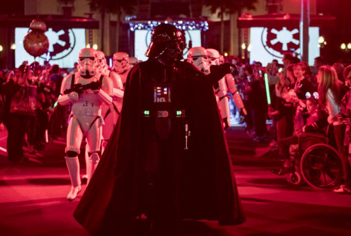 Tickets are now on sale for the return of Star Wars: Galactic Nights at Disneys Hollywood Studios May 27, 2018. The one-night event celebrates the entire Star Wars saga with exclusive, out-of-this-world entertainment, encounters with Star Wars characters, a panel discussion with creators of Star Wars: Galaxys Edge  a new land coming to the theme park in 2019, special photo opportunities, event-exclusive merchandise, specialty food & beverage and much more. Disneys Hollywood Studios is located at Walt Disney World Resort in Florida. (David Roark, photographer)