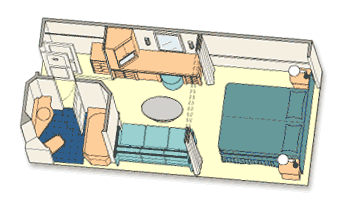 Disney Cruise Line Standard Inside Stateroom 