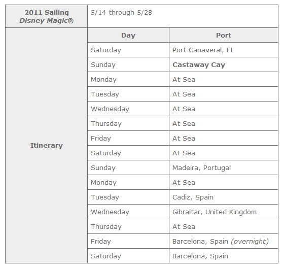 Haut 47+ imagen disney cruise line itinerary fr.thptnganamst.edu.vn
