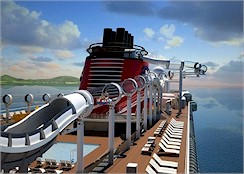 The AquaDuck Pool Slide on Disney's Newest Cruise Ship, the Disney Dream