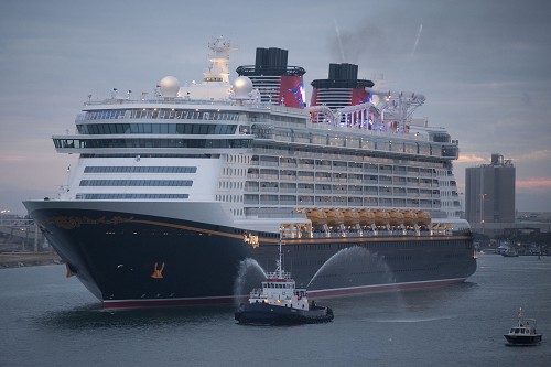 Disney Dream, Disney Cruise Line's newest ship, arrives Jan. 4, 2011 for the first time to her home port of Port Canaveral, Fla.