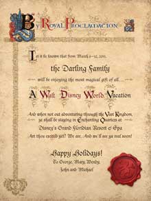 Walt Disney World Royal Proclamation Vacation Offer